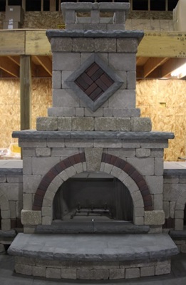Custom Outdoor Kitchen and Fire Place Design Franklin